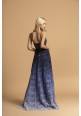 Floral Ombre A-Line Long Gown